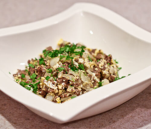 Eskerampel egg with meat